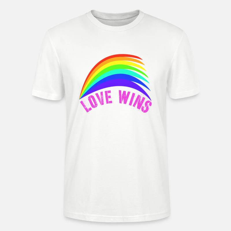 Regenbogen, Regenbogen, Regenbogen, Regenbogen, Regenbogen - Stanley/Stella Unisex Bio-T-Shirt CRAFTER - Weiß