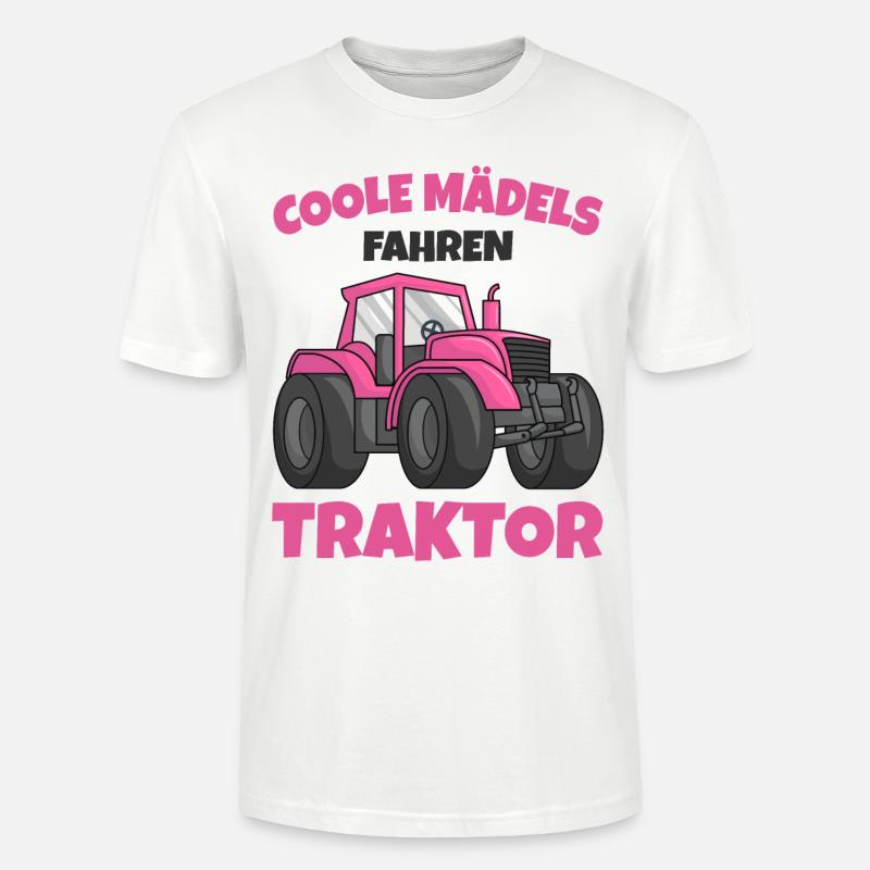 Traktor Mädchen - Stanley/Stella Unisex Bio-T-Shirt CRAFTER - Weiß