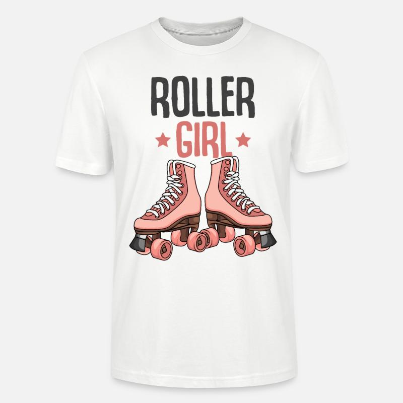 Rollschuh Mädchen - Stanley/Stella Unisex Bio-T-Shirt CRAFTER - Weiß