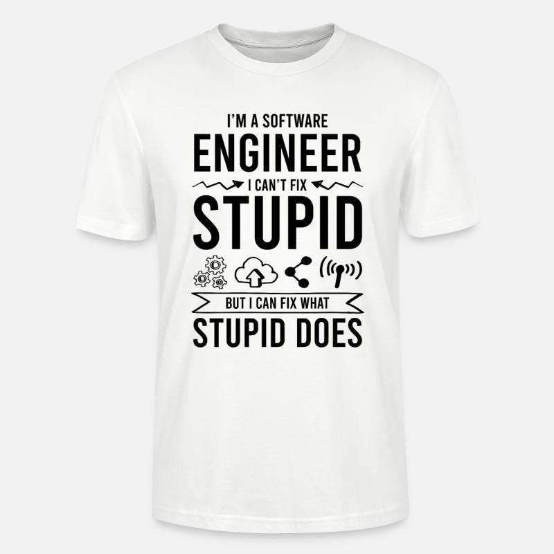 software ingenieur spruch - Stanley/Stella Unisex Bio-T-Shirt CRAFTER - Weiß