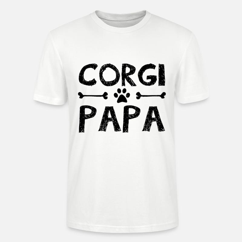 Corgi dad - Stanley/Stella Unisex Bio-T-Shirt CRAFTER - Weiß