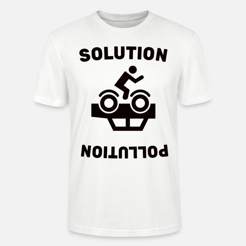 Bicycle Cycling - Solution - Pollution - Love - Stanley/Stella Unisex Bio-T-Shirt CRAFTER - Weiß