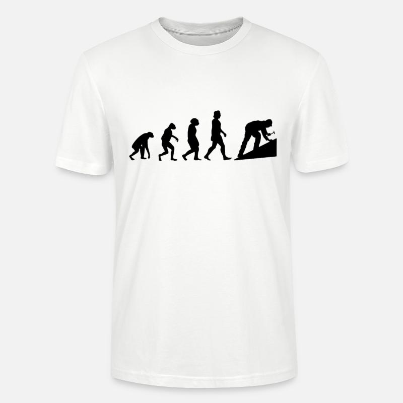 Toit de toit Evolution toit - T-shirt bio CRAFTER Stanley Stella Unisexe - blanc