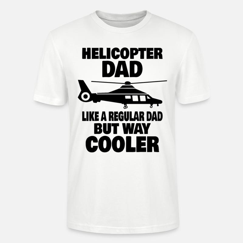 Hubschrauberpilot Luftfahrt Helicopter Dad - Stanley/Stella Unisex Bio-T-Shirt CRAFTER - Weiß