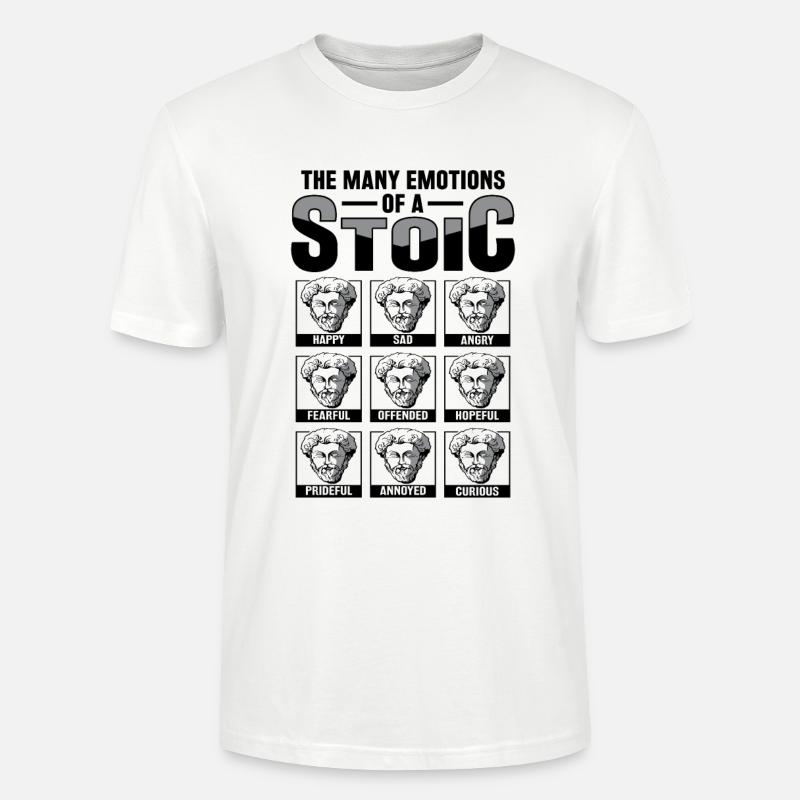 Stoic philosopher Marcus Aurelius Stoic - Stanley/Stella CRAFTER Unisex Organic T-Shirt - white