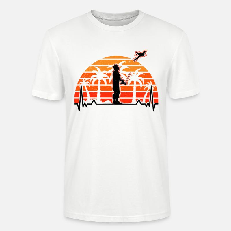Modellflugzeug Evolution Modellflieger Modellbauer - Stanley/Stella Unisex Bio-T-Shirt CRAFTER - Weiß