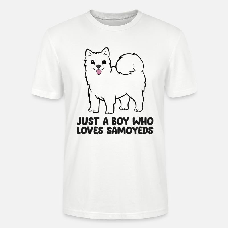 Samojeden-Hundehalter Nur ein Junge, der - Stanley/Stella Unisex Bio-T-Shirt CRAFTER - Weiß