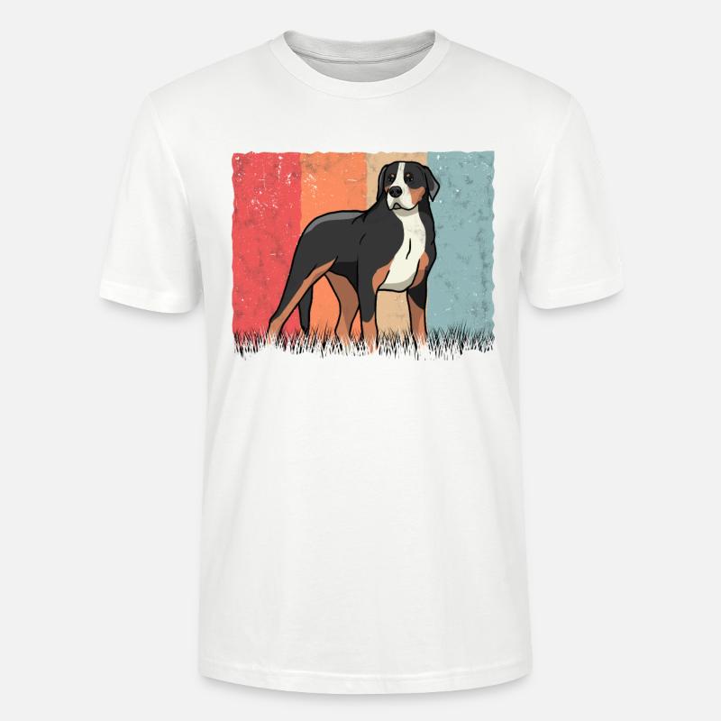 Großer Schweizer Sennenhund Retro - Stanley/Stella Unisex Bio-T-Shirt CRAFTER - Weiß