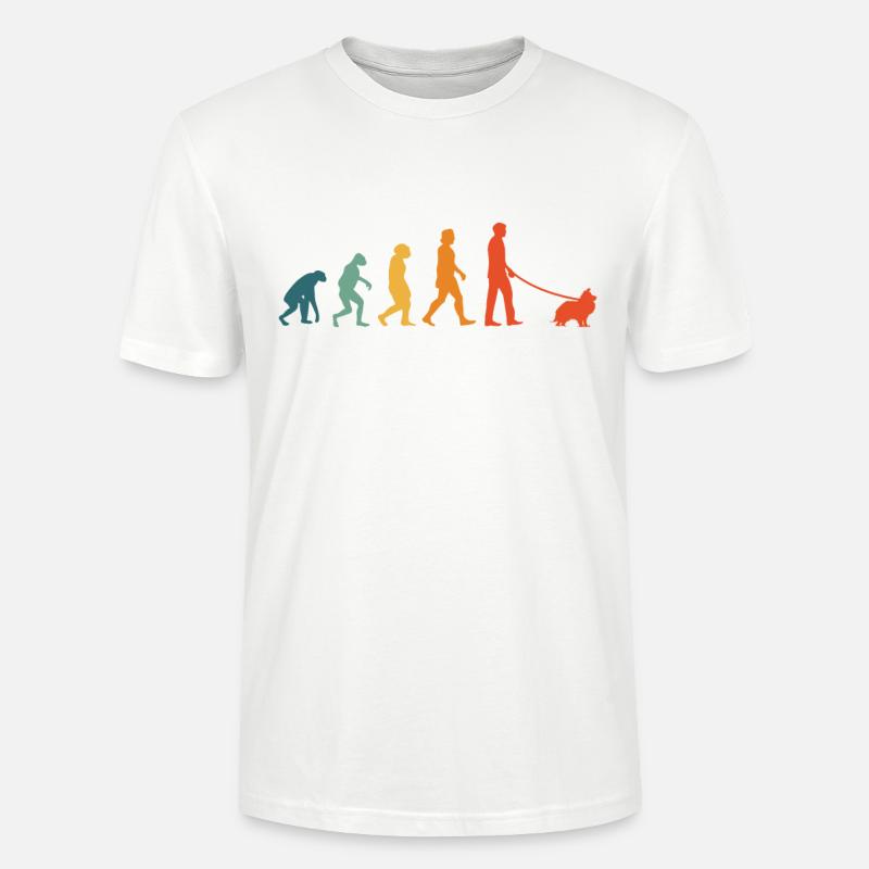 Shetland Sheepdog Evolution Retro Sheltie - Stanley/Stella Unisex Bio-T-Shirt CRAFTER - Weiß