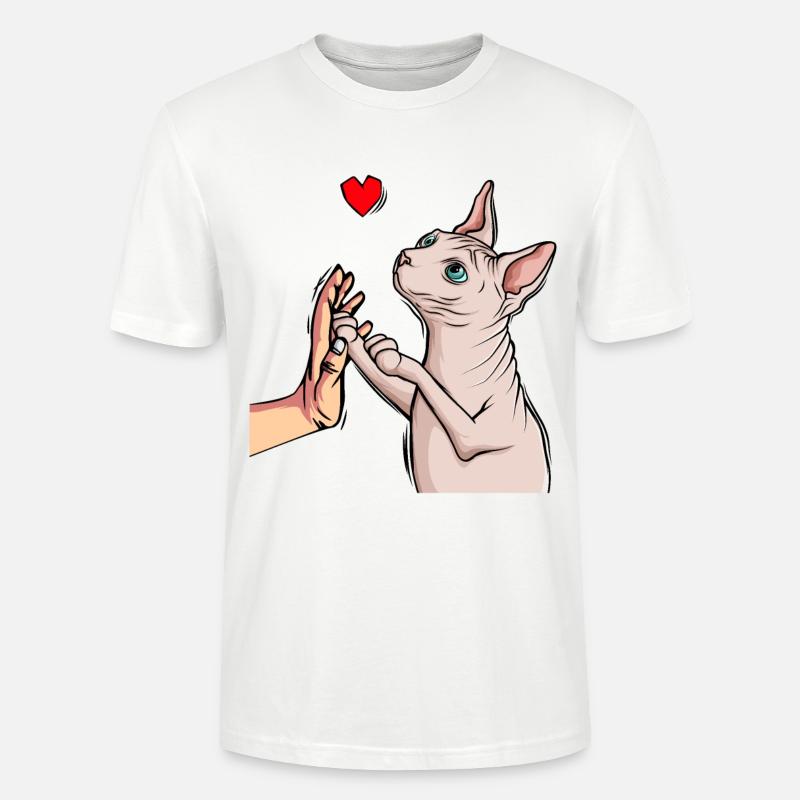 Sphynx Katze Sphinx Nacktkatze - Stanley/Stella Unisex Bio-T-Shirt CRAFTER - Weiß