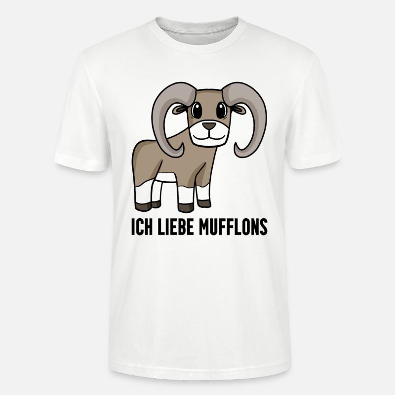 Mufflon Wildschaf - Stanley/Stella Unisex Bio-T-Shirt CRAFTER - Weiß