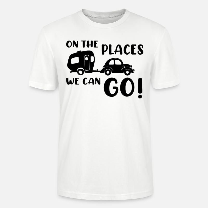 Caravane Camper Camping - T-shirt bio CRAFTER Stanley Stella Unisexe - blanc