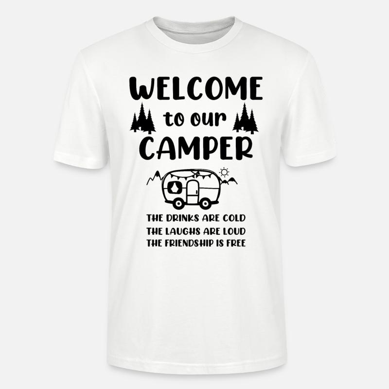 Camper Wohnwagen campen Camping - Stanley/Stella Unisex Bio-T-Shirt CRAFTER - Weiß