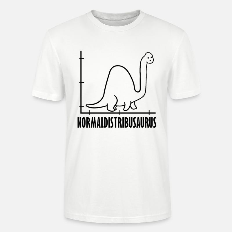 Dinosaure Math Pythagore Mathématicien - T-shirt bio CRAFTER Stanley Stella Unisexe - blanc