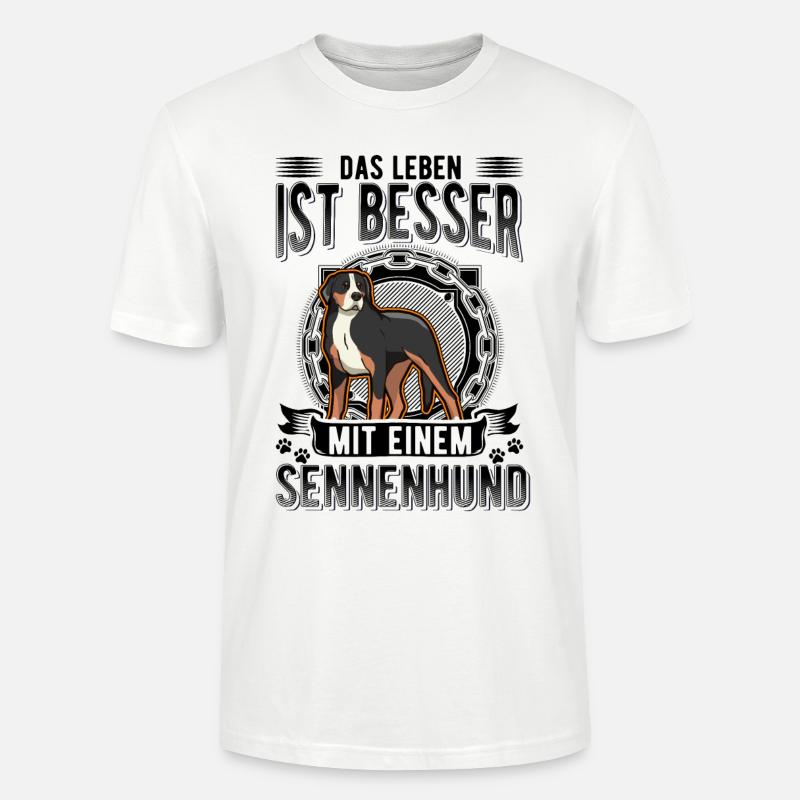 Großer Schweizer Sennenhund - Stanley/Stella Unisex Bio-T-Shirt CRAFTER - Weiß