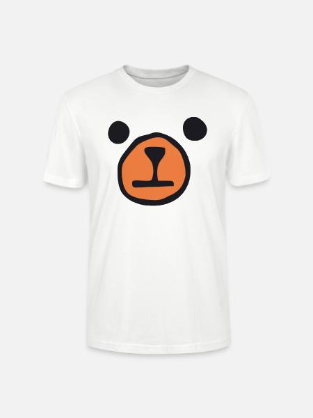 Bear Face - Bear - Stanley/Stella CRAFTER Unisex Organic T-Shirt - white