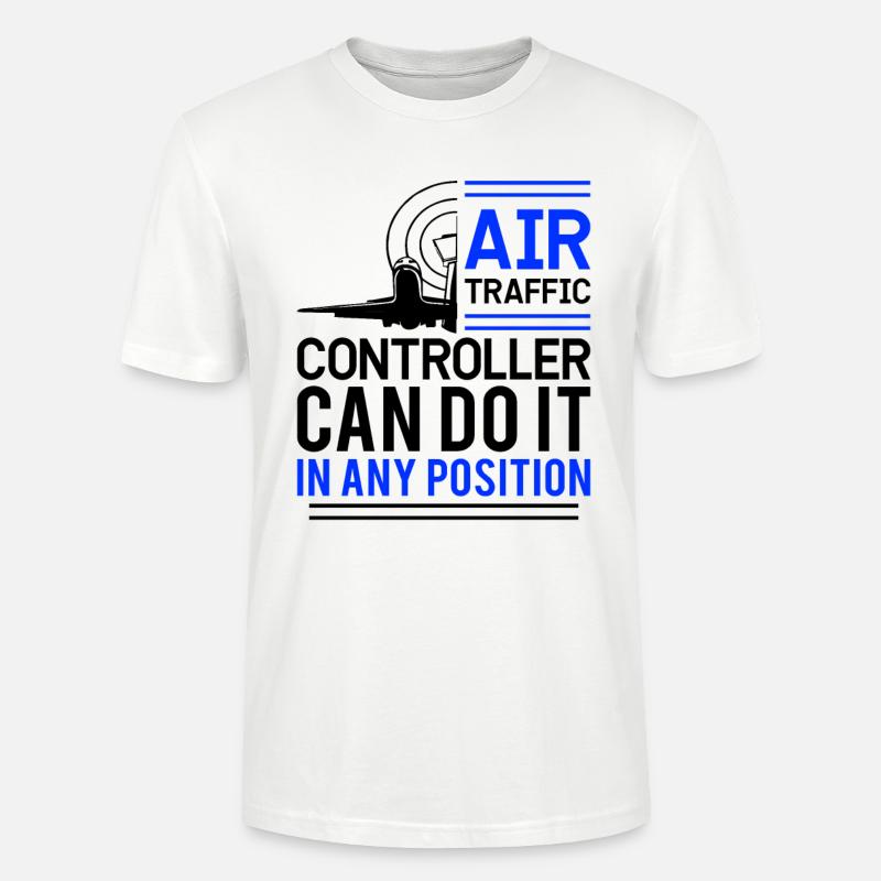 Air Traffic Controller Flight Service - Stanley/Stella CRAFTER Unisex Organic T-Shirt - white