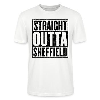 Straight Outta Sheffield - T-shirt bio CRAFTER Stanley Stella Unisexe - blanc - Devant - Alina (178cm) & Michal (187cm)