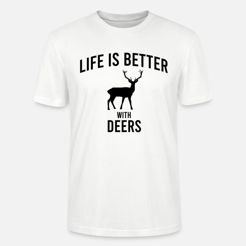 Hirsch Elch Spruch - Stanley/Stella Unisex Bio-T-Shirt CRAFTER - Weiß