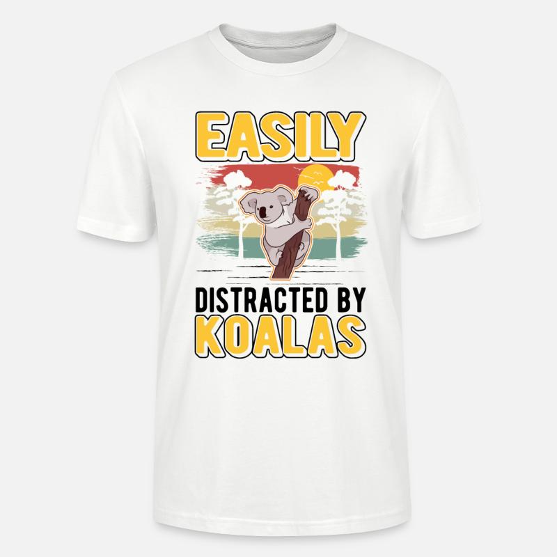 Easily distracted by Koalas - Stanley/Stella Unisex Bio-T-Shirt CRAFTER - Weiß