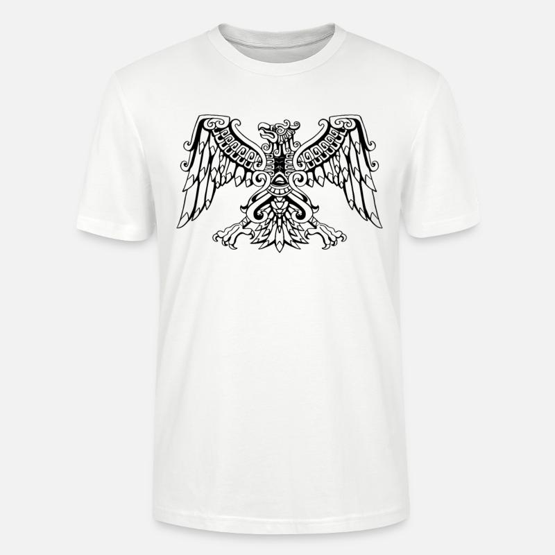 Aztec Eagle Mexican Eagle Maya - Stanley/Stella CRAFTER Unisex Organic T-Shirt - white