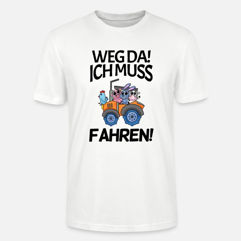 Traktor Trecker Spruch - Stanley/Stella Unisex Bio-T-Shirt CRAFTER - Weiß