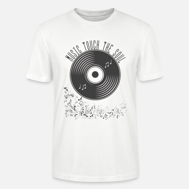 Musikschallplatte als Geschenkidee - Stanley/Stella Unisex Bio-T-Shirt CRAFTER - Weiß