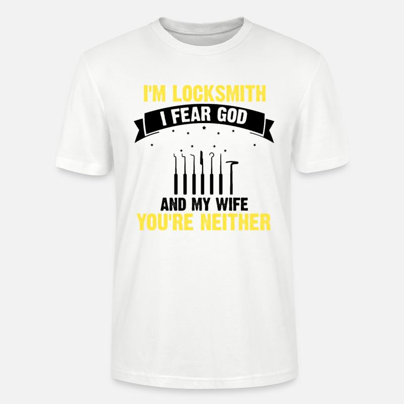 Lockpicking Experte Aufsperrdienst Schloss Papa - Stanley/Stella Unisex Bio-T-Shirt CRAFTER - Weiß