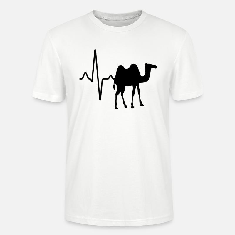 Dromedar Kamel Herzschlag - Stanley/Stella Unisex Bio-T-Shirt CRAFTER - Weiß