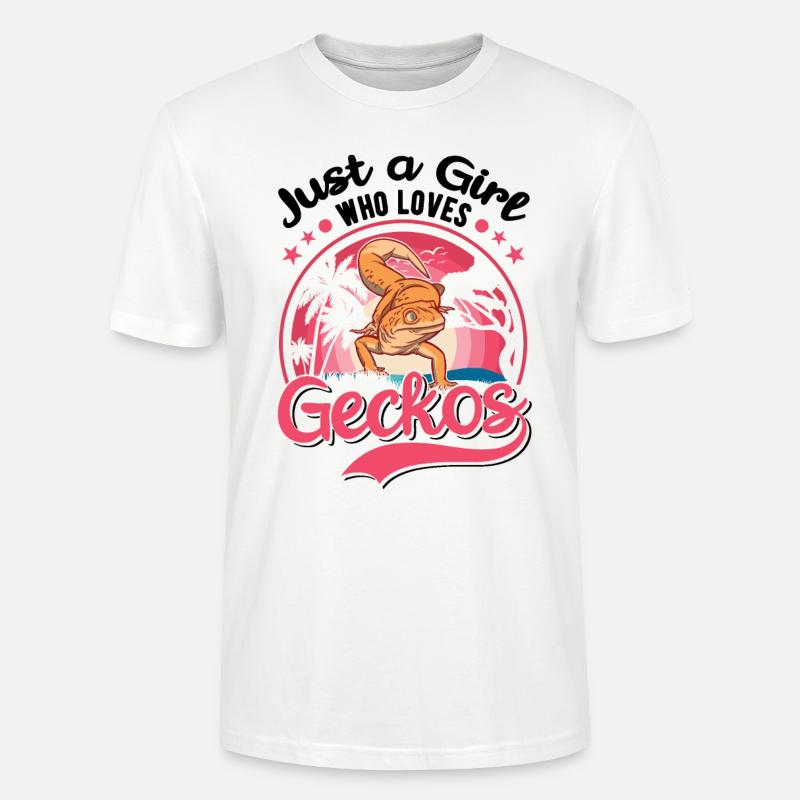 Gecko Mädchen Leopardengecko - Stanley/Stella Unisex Bio-T-Shirt CRAFTER - Weiß