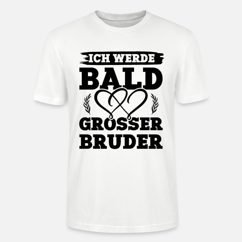 Ich werde grosser Bruder - Stanley/Stella Unisex Bio-T-Shirt CRAFTER - Weiß