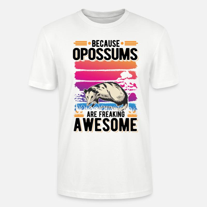 Because Opossums are freaking awesome - Stanley/Stella Unisex Bio-T-Shirt CRAFTER - Weiß