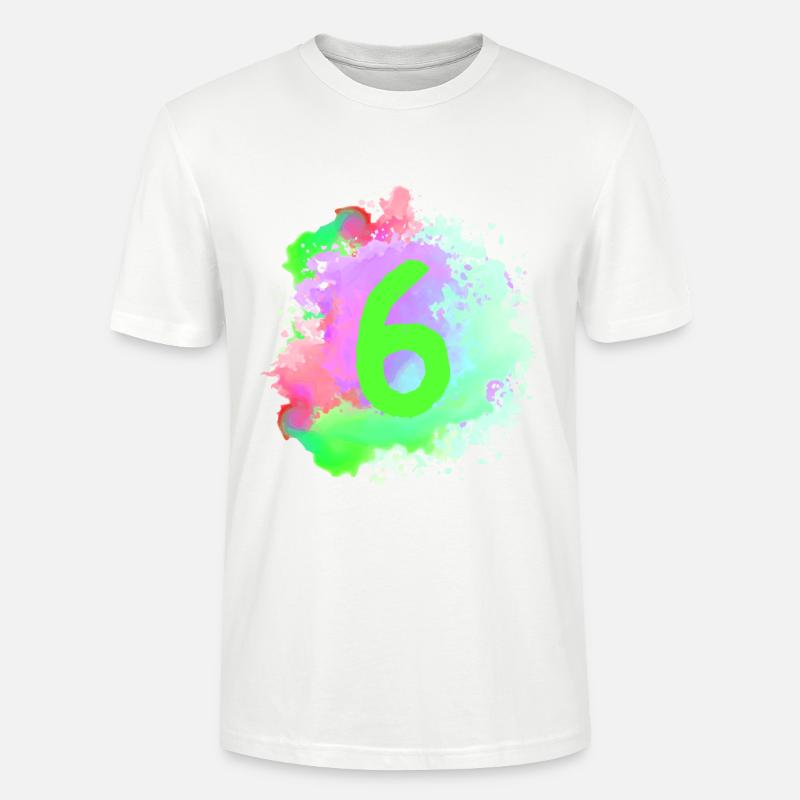 6 Nombre d’objets blob - T-shirt bio CRAFTER Stanley Stella Unisexe - blanc