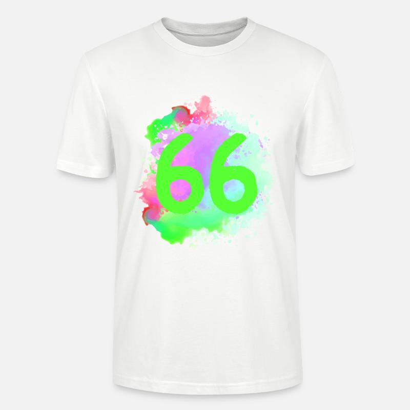 66 Nombre d’objets blob - T-shirt bio CRAFTER Stanley Stella Unisexe - blanc