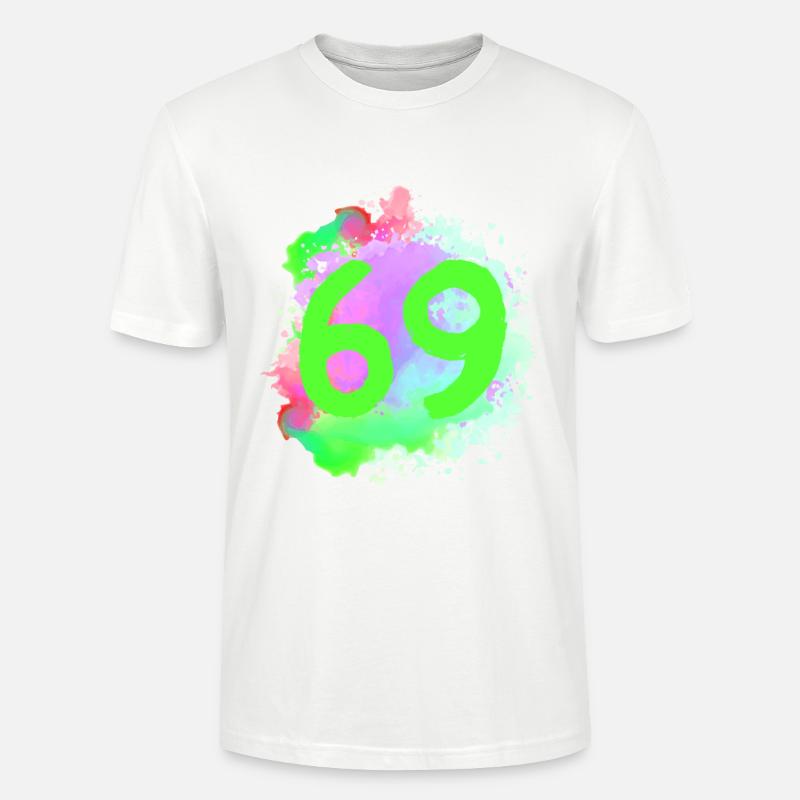 69 Nombre d’objets blob - T-shirt bio CRAFTER Stanley Stella Unisexe - blanc