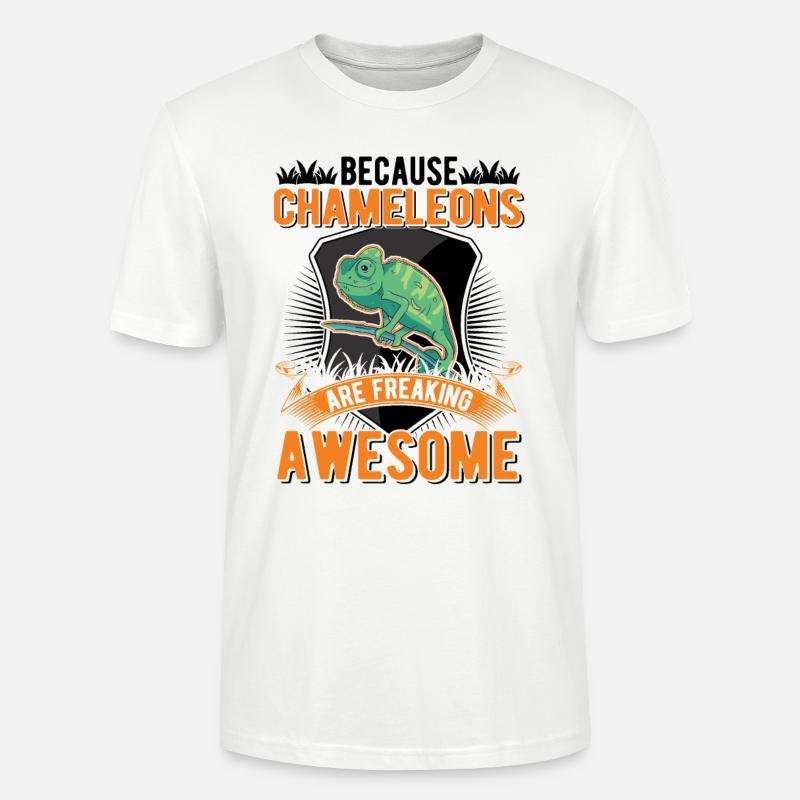 Because Chameleons are freaking awesome - Stanley/Stella Unisex Bio-T-Shirt CRAFTER - Weiß