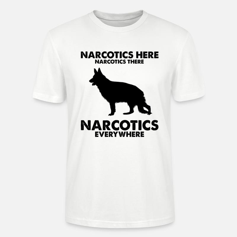 Design Deutscher Schäferhund Polizei Design - Stanley/Stella Unisex Bio-T-Shirt CRAFTER - Weiß