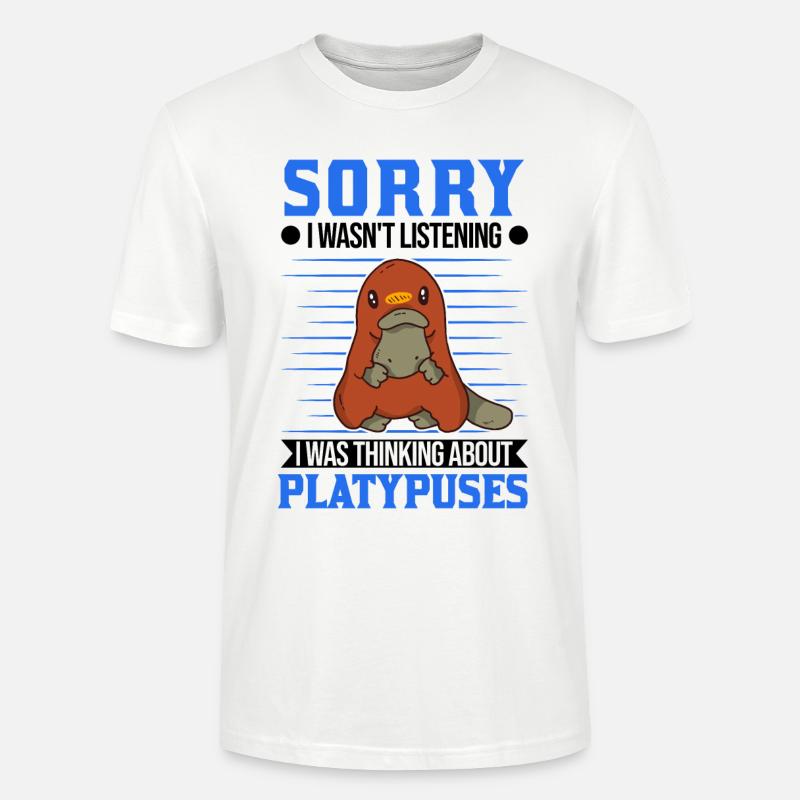 Schnabeltier Geschenkidee Platypus - Stanley/Stella Unisex Bio-T-Shirt CRAFTER - Weiß
