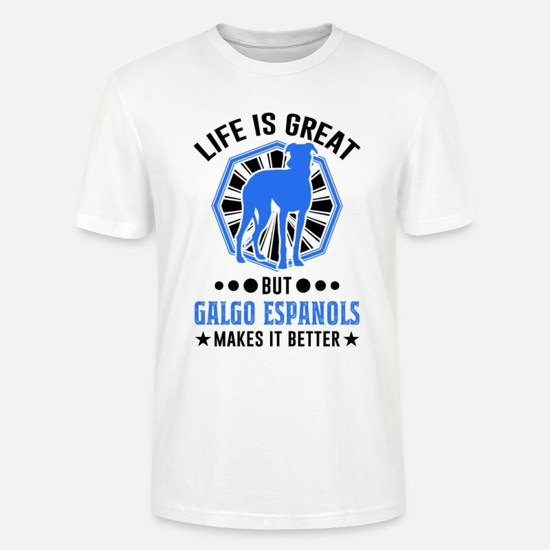 Galgo Espanol Geschenk Spanischer Windhund - Stanley/Stella Unisex Bio-T-Shirt CRAFTER - Weiß