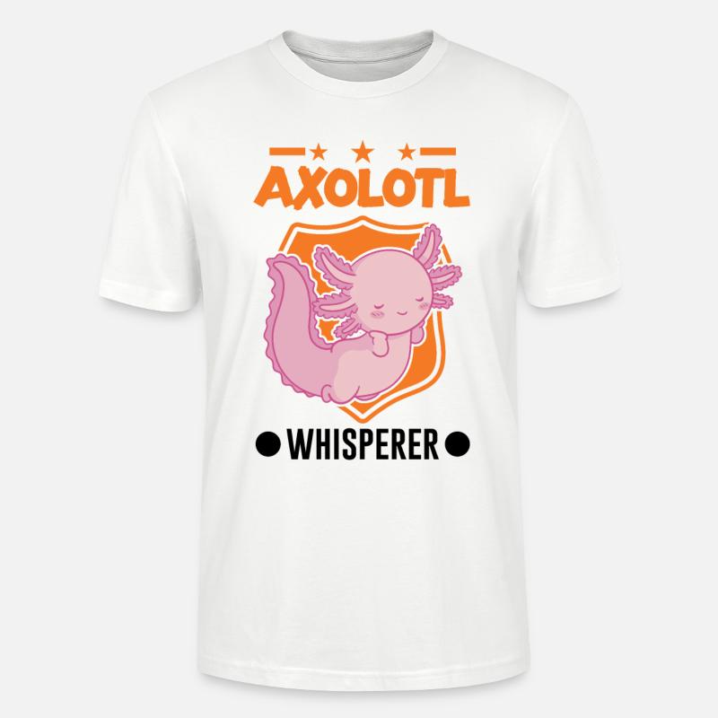 Axolotl Flüsterer Axolotl Whisperer - Stanley/Stella Unisex Bio-T-Shirt CRAFTER - Weiß
