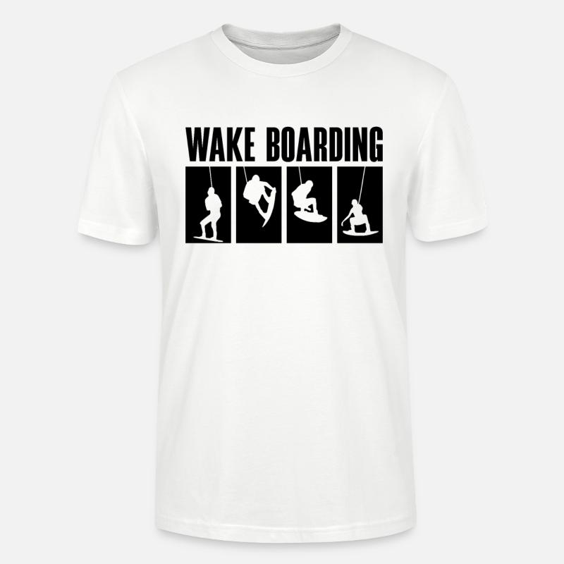 Wakeboard Wakeboarder Wakeboarden Geschenkidee - Stanley/Stella Unisex Bio-T-Shirt CRAFTER - Weiß