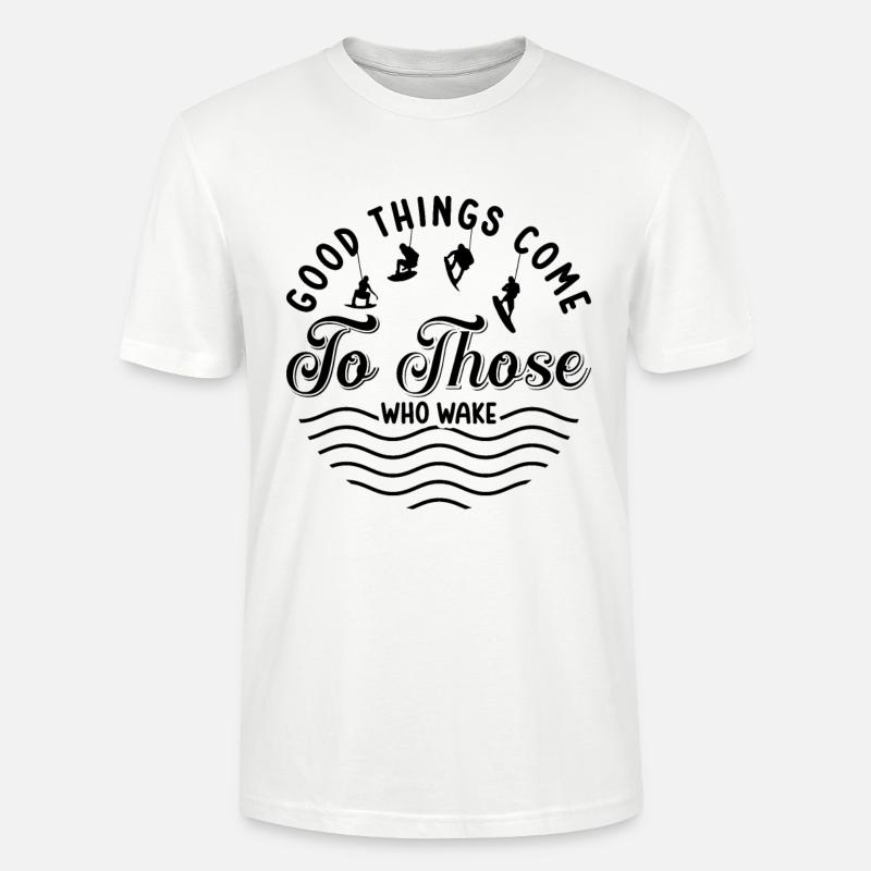 Wakeboarder Wakeboard Wakeboarden Geschenkidee - Stanley/Stella Unisex Bio-T-Shirt CRAFTER - Weiß