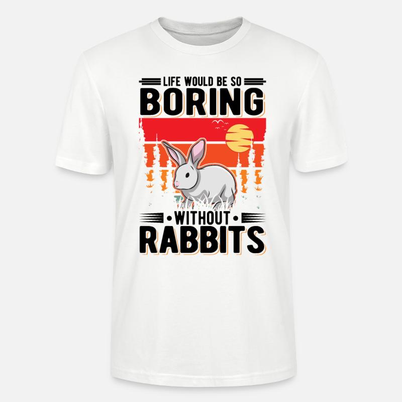 Rabbit Gift Rabbit Rabbit - Stanley/Stella CRAFTER Unisex Organic T-Shirt - white
