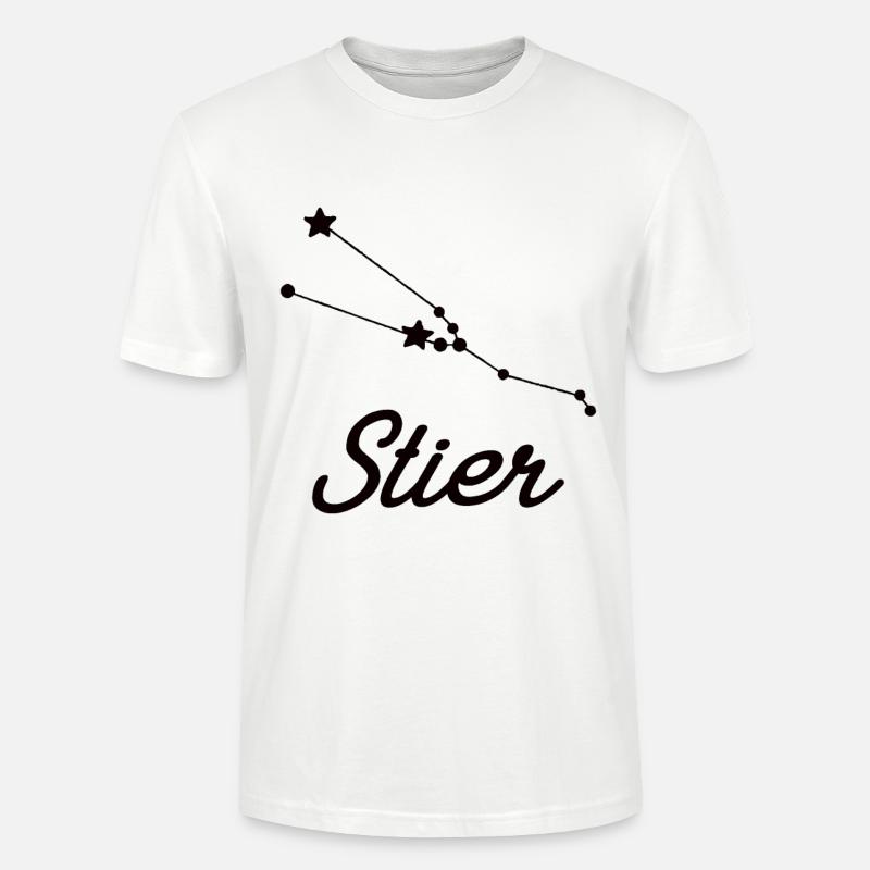 Sternzeichen Stier- Tierkreiszeichen - Stanley/Stella Unisex Bio-T-Shirt CRAFTER - Weiß