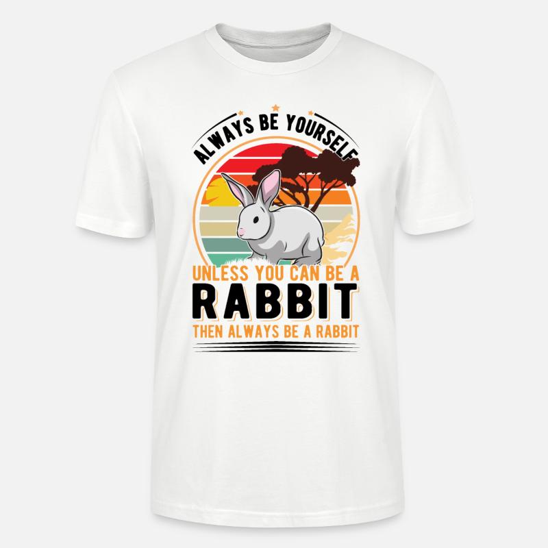 Rabbit Rabbit Rabbit Rabbit - Stanley/Stella CRAFTER Unisex Organic T-Shirt - white