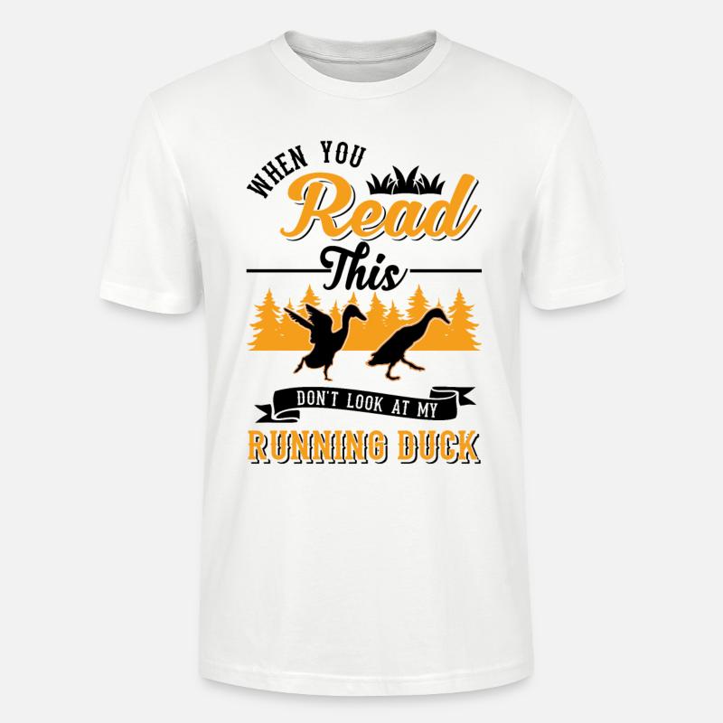 Indian Running Gift Running Duck - T-shirt bio CRAFTER Stanley Stella Unisexe - blanc