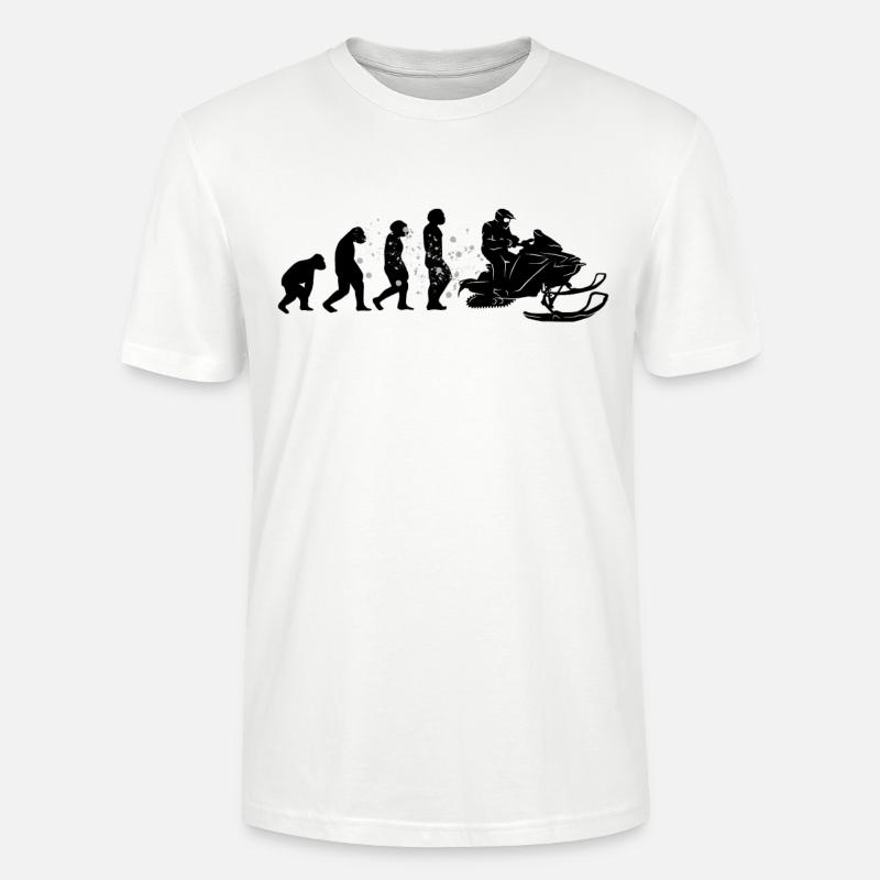 Snowmobile driver Snowmobile Evolution - Stanley/Stella CRAFTER Unisex Organic T-Shirt - white