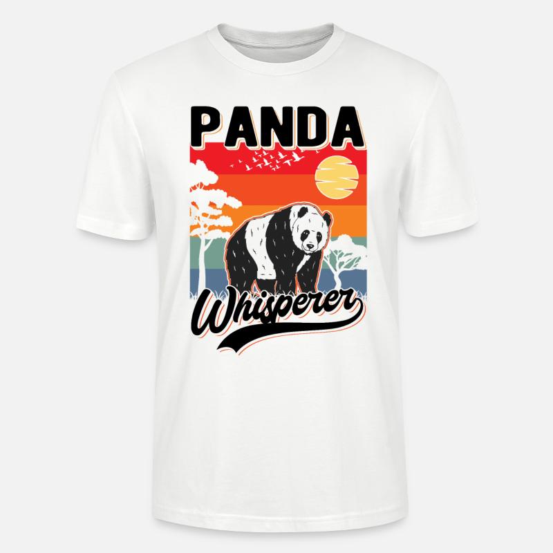 Panda Flüsterer Panda Whisperer - T-shirt bio CRAFTER Stanley Stella Unisexe - blanc