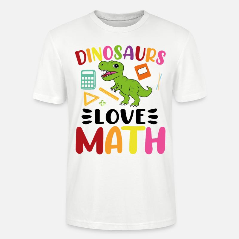 Dinosaurs love Math - Stanley/Stella Unisex Bio-T-Shirt CRAFTER - Weiß