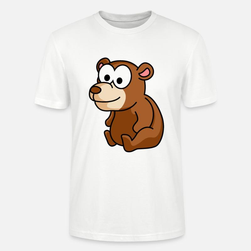 Bär Comic - Stanley/Stella Unisex Bio-T-Shirt CRAFTER - Weiß